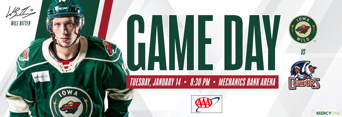 GAME PREVIEW – IOWA WILD AT BAKERSFIELD CONDORS
