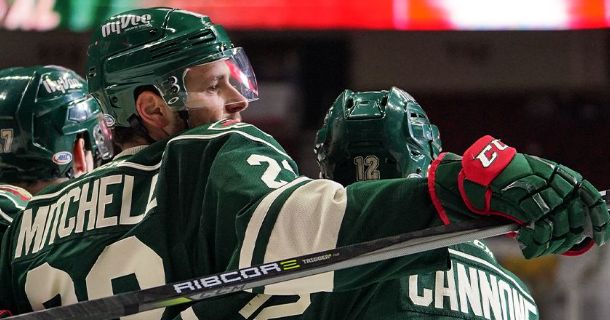 Crash is definitely a morning person. #iawild #hockey #wild #ahl #iowa