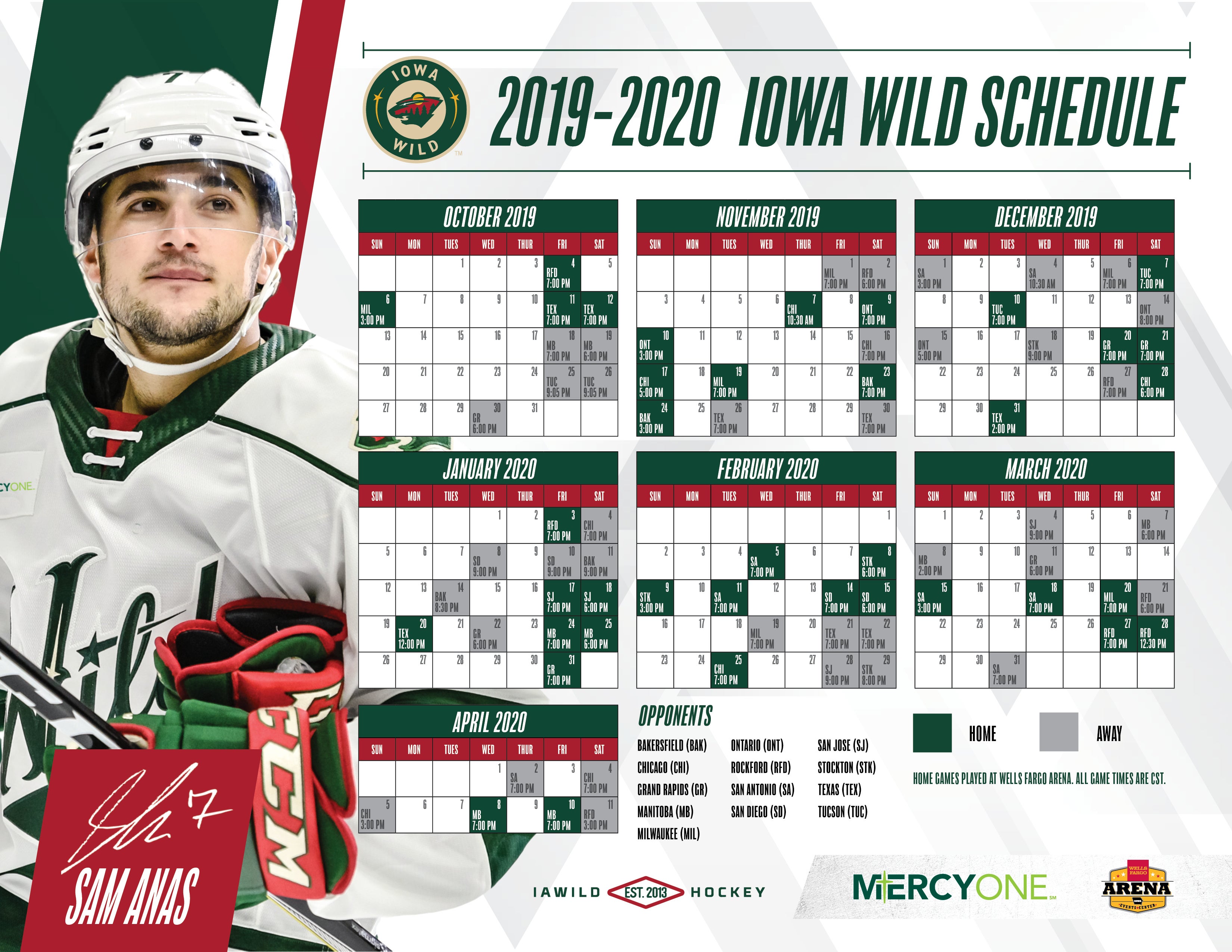 IOWA WILD ANNOUNCES 2021-22 PROMOTIONAL SCHEDULE