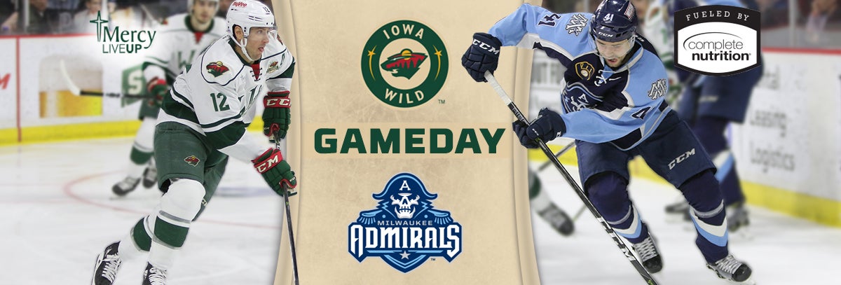  GAME PREVIEW – IOWA WILD AT MILWAUKEE ADMIRALS 1.5.18