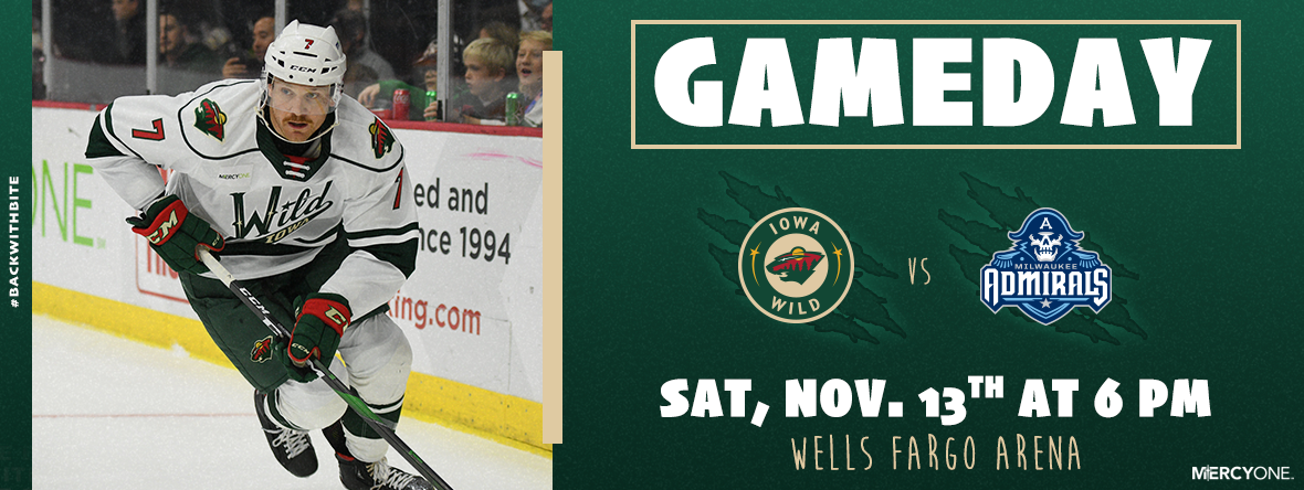 GAMEDAY PREVIEW - IOWA WILD VS MILWAUKEE ADMIRALS