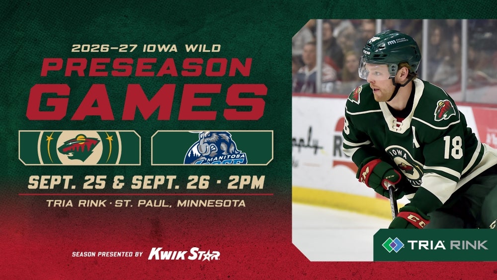 IOWA WILD ANNOUNCES 2026-27 PRESEASON SCHEDULE