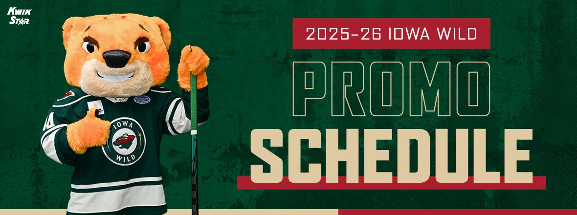 IOWA WILD ANNOUNCES 2025-26 PROMOTIONAL SCHEDULE