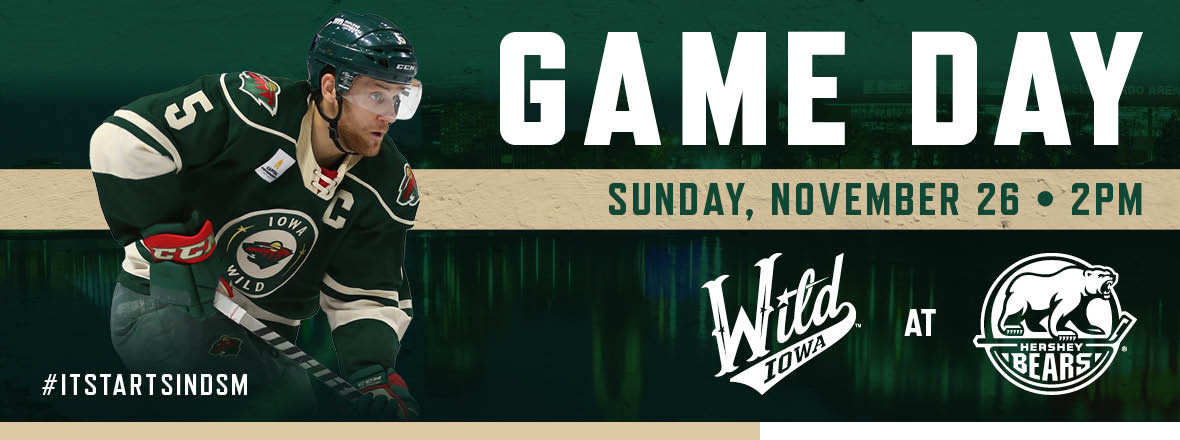 GAME PREVIEW: IOWA WILD AT HERSHEY BEARS 