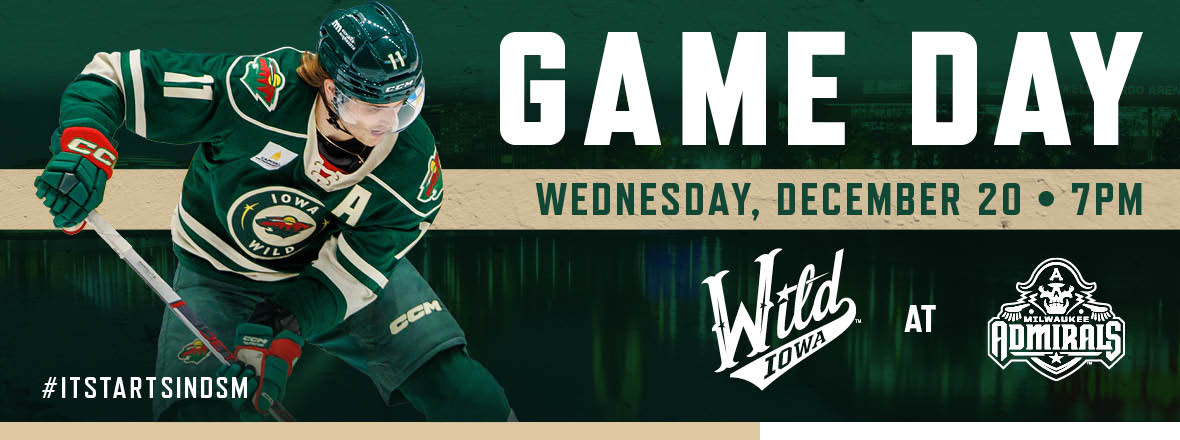 GAME PREVIEW: IOWA WILD AT MILWAUKEE ADMIRALS