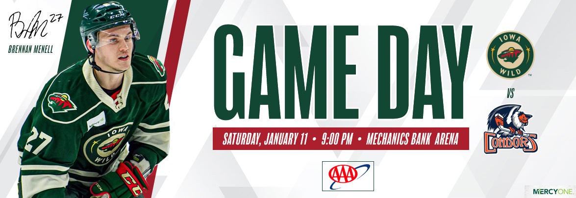 GAME PREVIEW – IOWA WILD AT BAKERSFIELD CONDORS