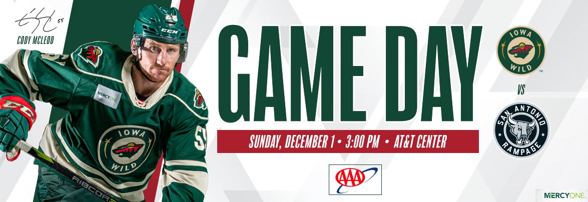 GAME PREVIEW – IOWA WILD AT SAN ANTONIO RAMPAGE