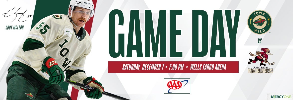 GAME PREVIEW – IOWA WILD VS. TUCSON ROADRUNNERS