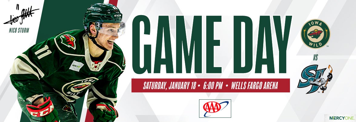 GAME PREVIEW – IOWA WILD VS. SAN JOSE BARRACUDA