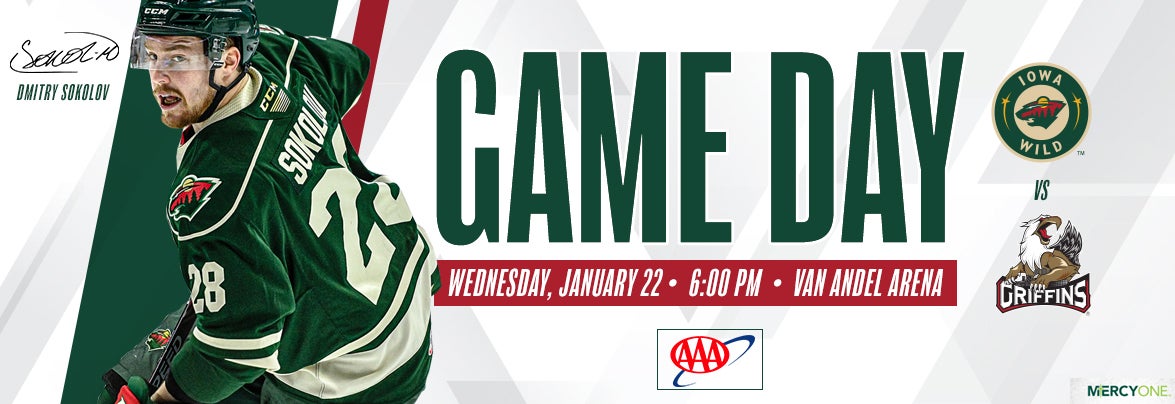 GAME PREVIEW – IOWA WILD AT GRAND RAPIDS GRIFFINS