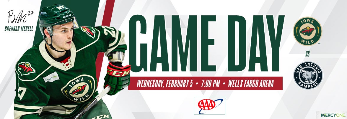 GAME PREVIEW - IOWA WILD VS. SAN ANTONIO RAMPAGE