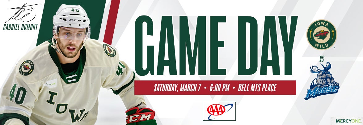 GAME PREVIEW – IOWA WILD AT MANITOBA MOOSE