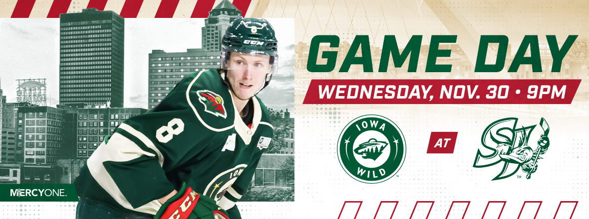 GAME PREVIEW: IOWA WILD AT SAN JOSE BARRACUDA