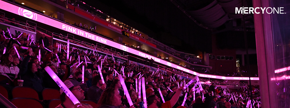 IOWA WILD PINK IN THE RINK NIGHT RAISES MORE THAN $35,200 FOR MERCYONE DES MOINES FOUNDATION