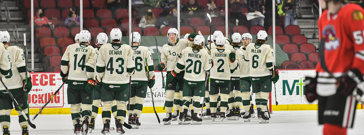 WILD KEEP ROLLING WITH 3-2 WIN OVER ICEHOGS