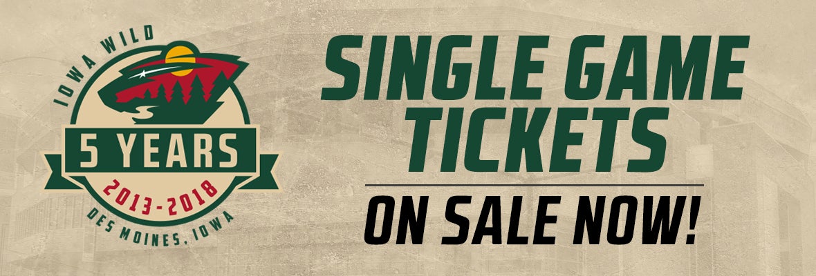 SINGLE-GAME TICKETS ON SALE NOW