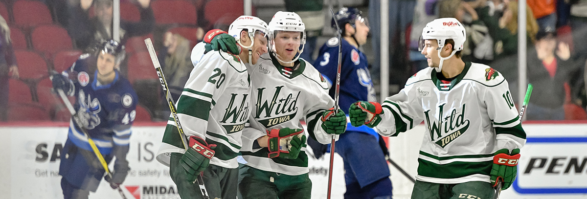 IOWA WILD SEES RECORD-SETTING NIGHT IN 8-1 ROUT AGAINST MANITOBA