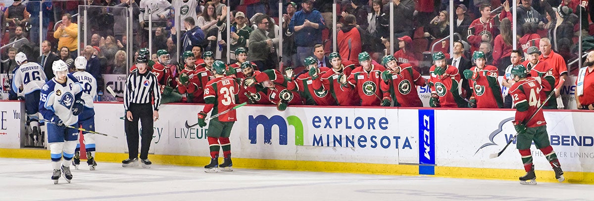 IOWA WILD MOVES INTO FIRST PLACE WITH 6-0 WIN AGAINST MILWAUKEE