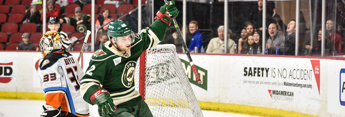 RAU'S HAT TRICK LIFTS WILD TO 3-2 