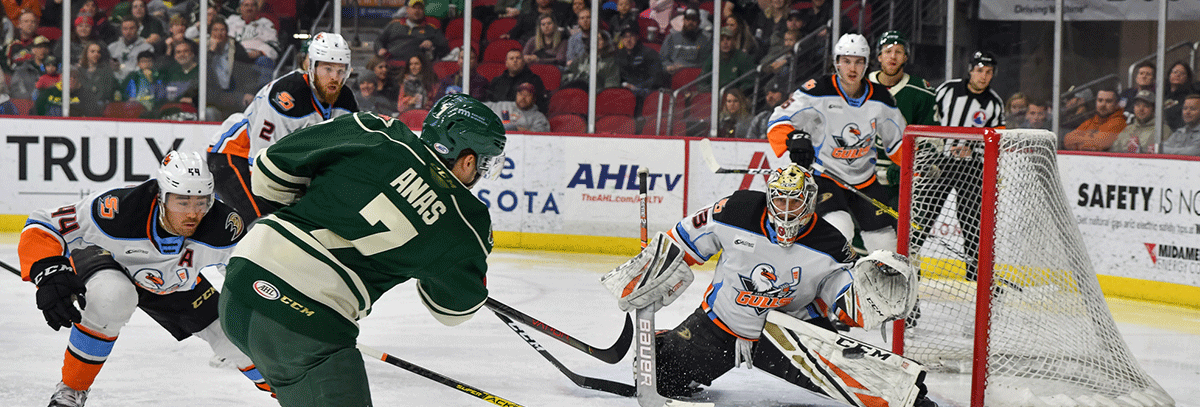 WILD CLIPPED BY GULLS IN 5-2 LOSS