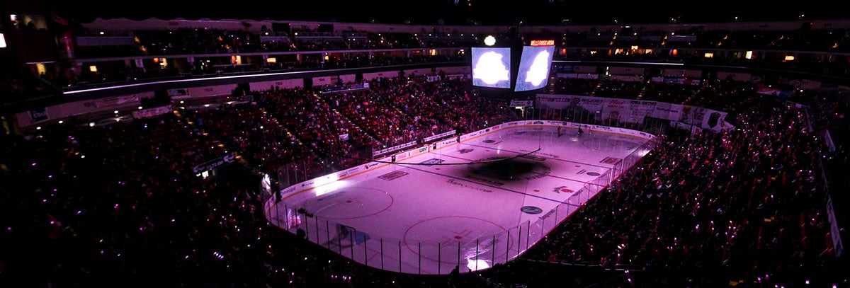 IOWA WILD HONORING THOSE BATTLING BREAST CANCER AT PINK IN THE RINK GAME