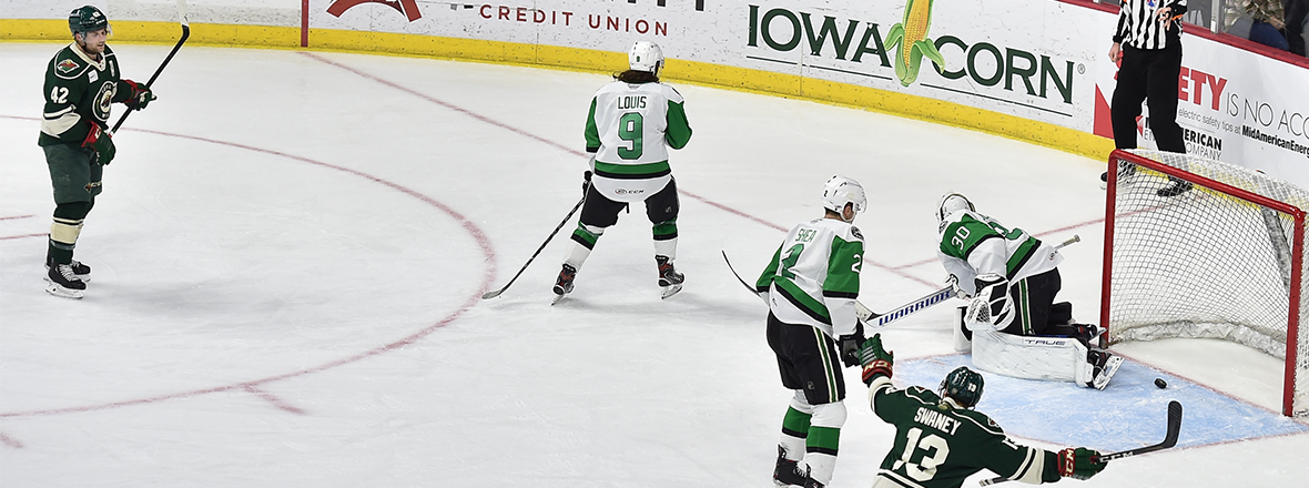 WILD DROP THURSDAY NIGHT CONTEST TO STARS, 4-1