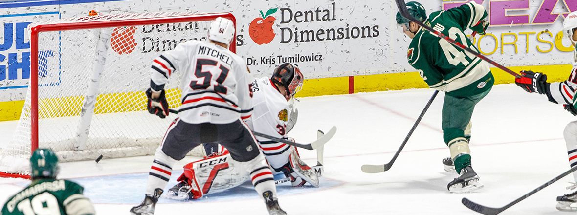 MCINTYRE SHINES AS WILD DEFEAT ICEHOGS, 4-2