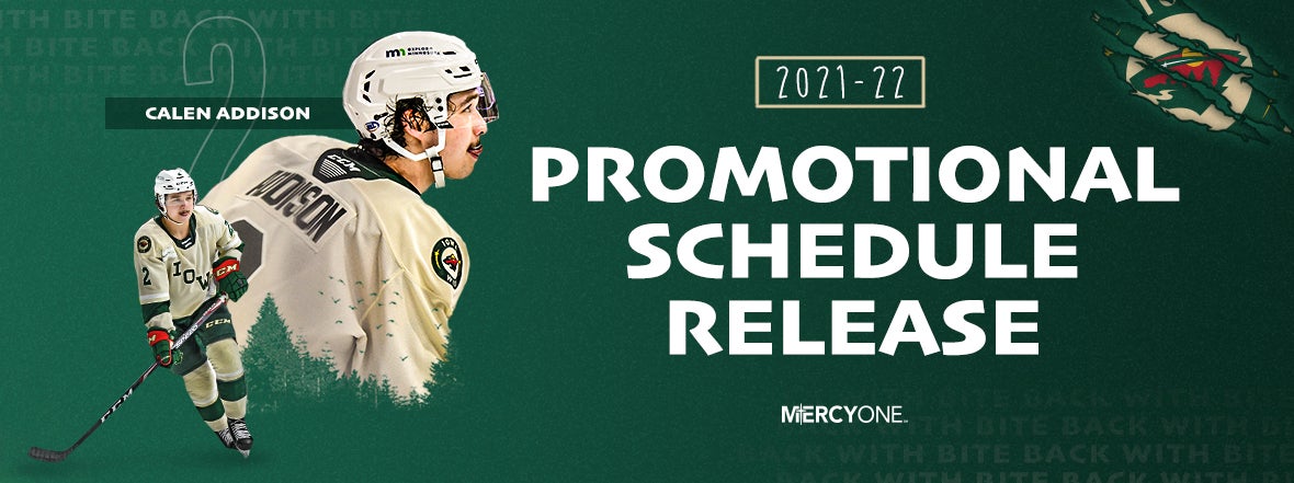 IOWA WILD ANNOUNCES 2021-22 PROMOTIONAL SCHEDULE