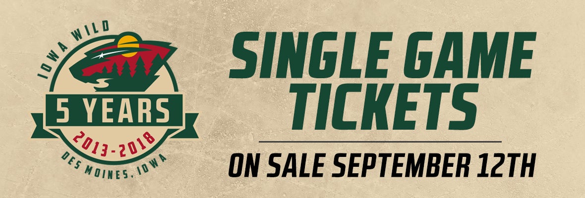 SINGLE-GAME TICKETS ON SALE SEPT. 12