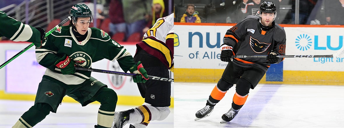 IOWA WILD SIGNS ELLIOT DESNOYERS AND MATTHEW SOP