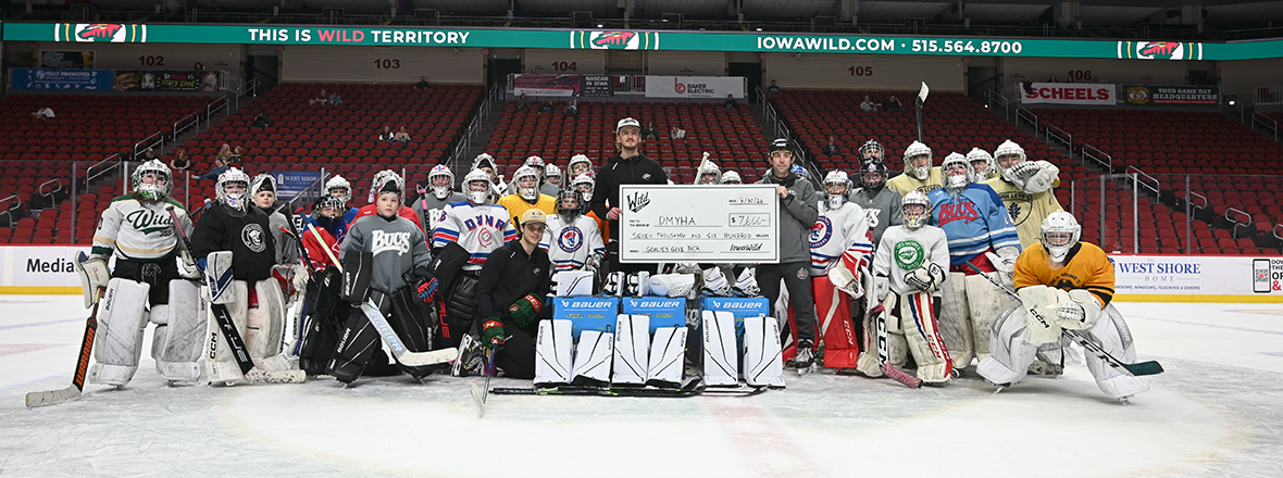 CAL PETERSEN DONATES $12,859 TO DMYHA VIA “GOALIES GIVE BACK”