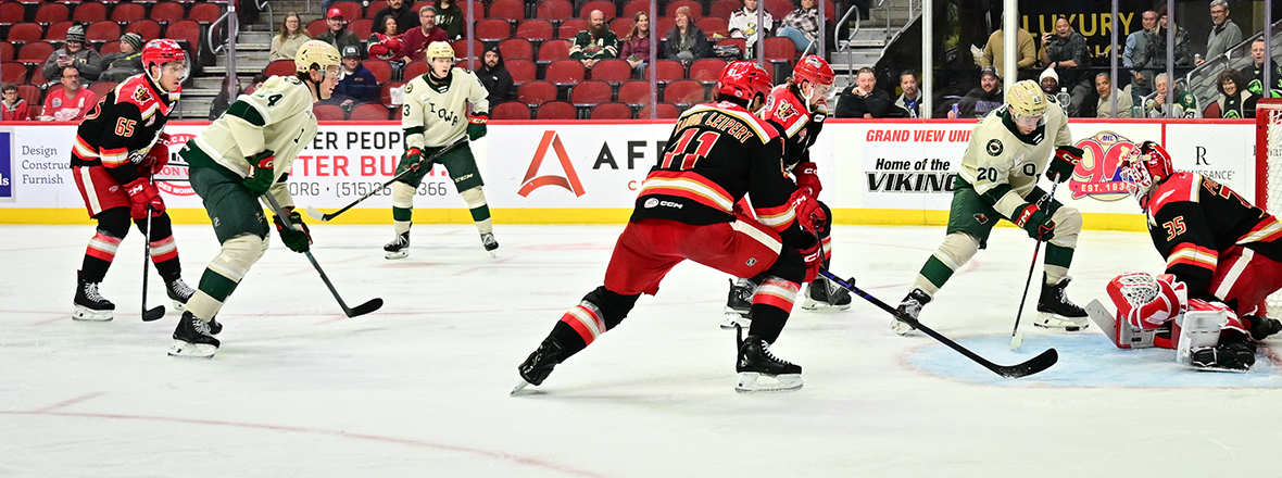 IOWA RALLIES LATE, EARNS POINT IN 4-3 SO LOSS