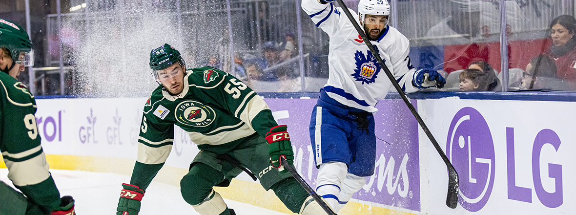 FOUR-GOAL FIRST PERIOD DOOMS IOWA IN 7-2 LOSS AT TORONTO