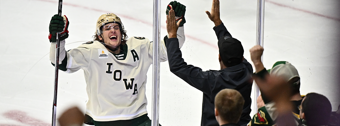 BECKMAN’S THIRD PERIOD GOAL LIFTS IOWA TO 4-2 WIN