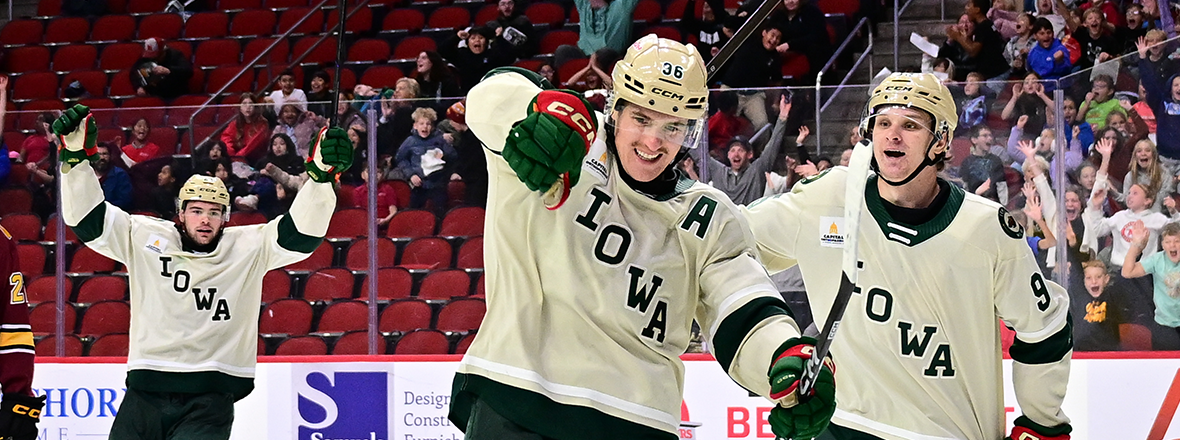 AUBÉ-KUBEL’S LATE GOAL LIFTS IOWA TO 3-2 WIN