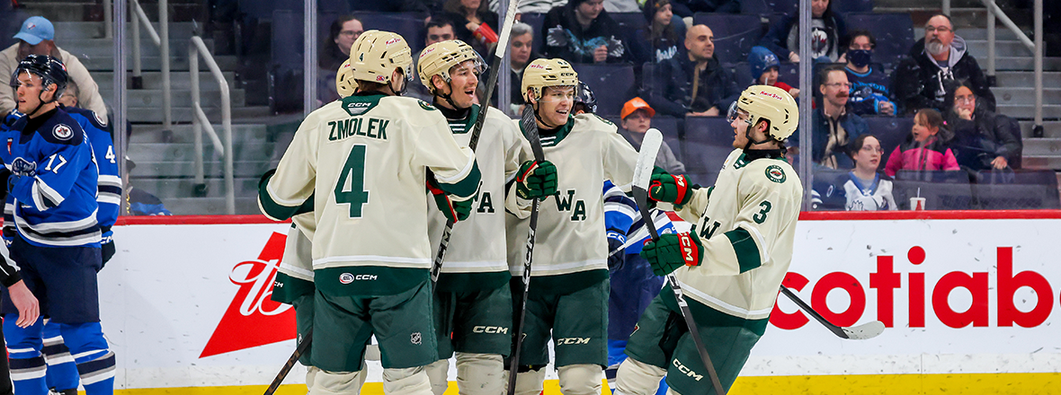 IOWA SCORES FIVE UNANSWERED GOALS, SWEEPS MANITOBA