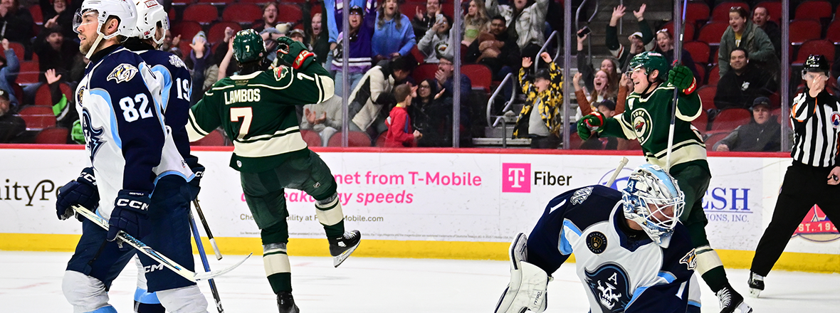 LAMBOS PLAYS OVERTIME HERO AGAIN, IOWA BEATS MILWAUKEE 2-1