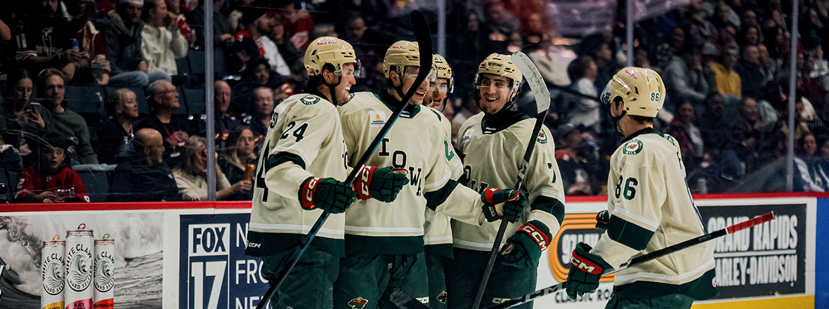 IOWA OUTLASTS LEAGUE-LEADING GRAND RAPIDS IN 3-2 WIN