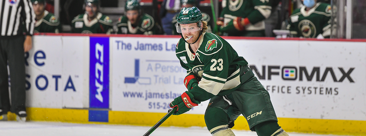 IOWA WILD SIGNS MASON SHAW TO AHL CONTRACT